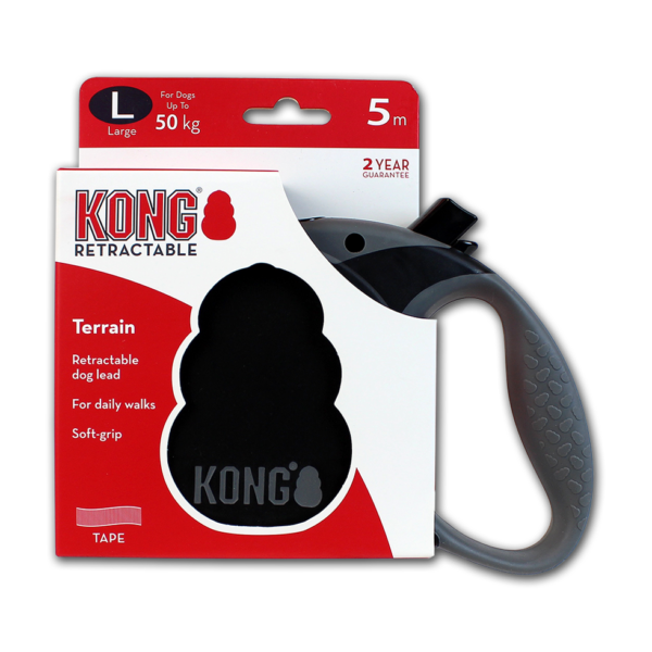 KONG Rollijn Terrain Black L (5m/50kg) - Afbeelding 2