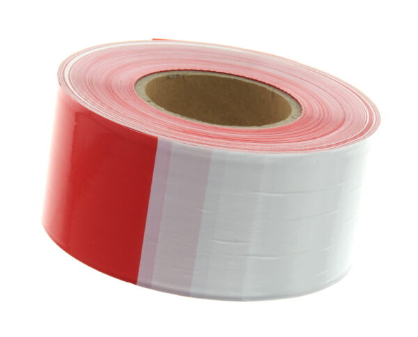 Afzetlint Rood/Wit 8Cm. 500M. - Afbeelding 2