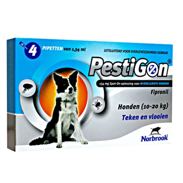 Pestigon Hond-M 10-20Kg. 4Pip.