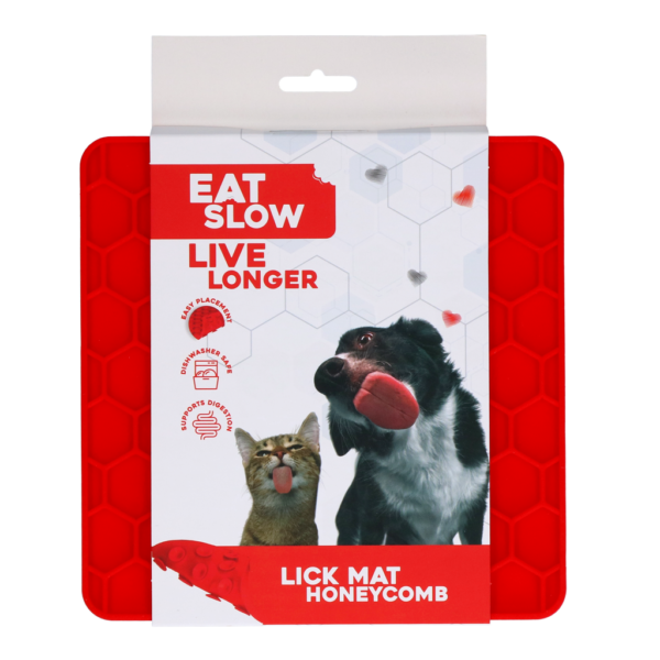 Eat Slow Live Longer Fun & Relax Lick Mat Rood