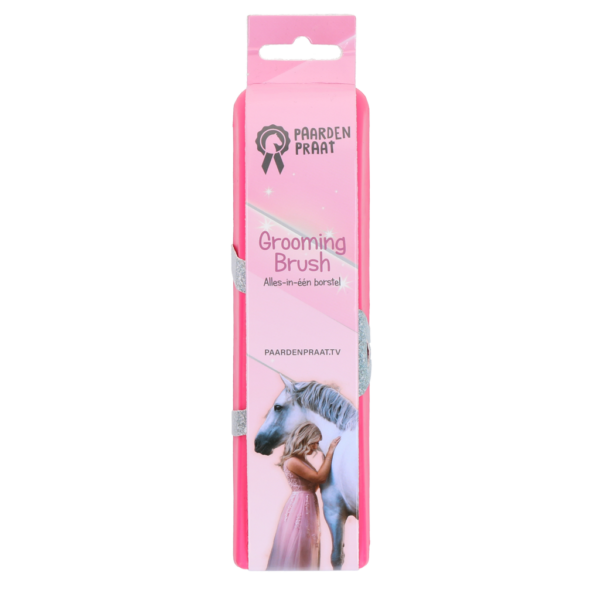 Paardenpraat Grooming Brush Medium roze