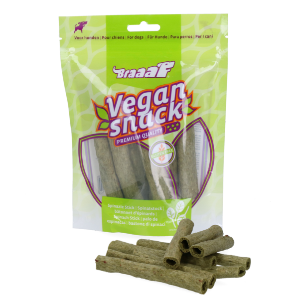 Braaaf VEGAN snack spinazie stick 80 g