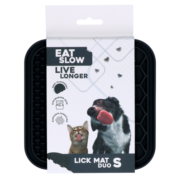 Eat Slow Live Longer Lick Mat Duo S Grey