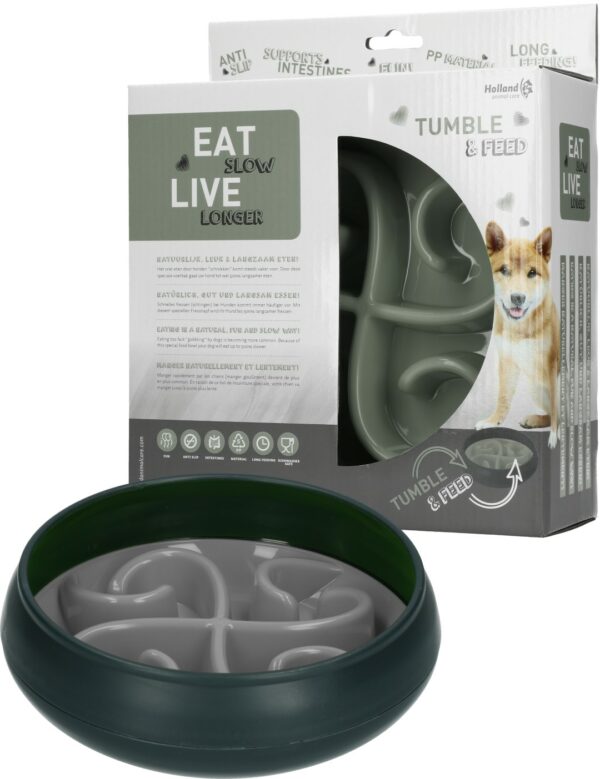 Eat Slow Live Longer Tumble Feeder Grey - Afbeelding 12