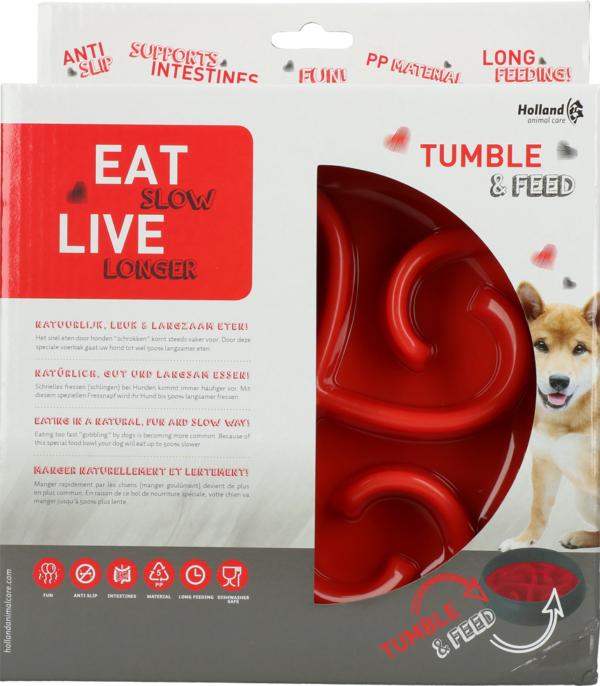 Eat Slow Live Longer Tumble Feeder Grey - Afbeelding 2