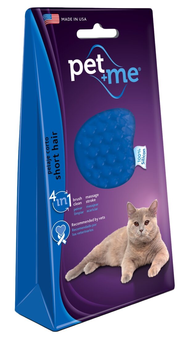 Pet+Me Cat short hair brush blue - Afbeelding 3