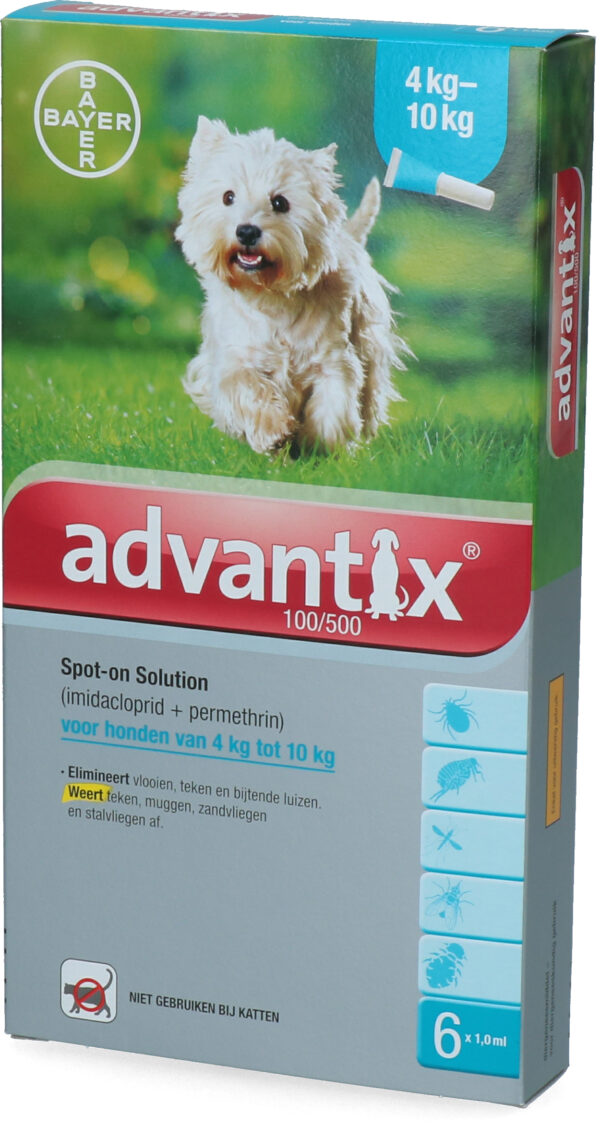 Advantix 100/500 Hond (4 tot 10kg) 6P - Afbeelding 2