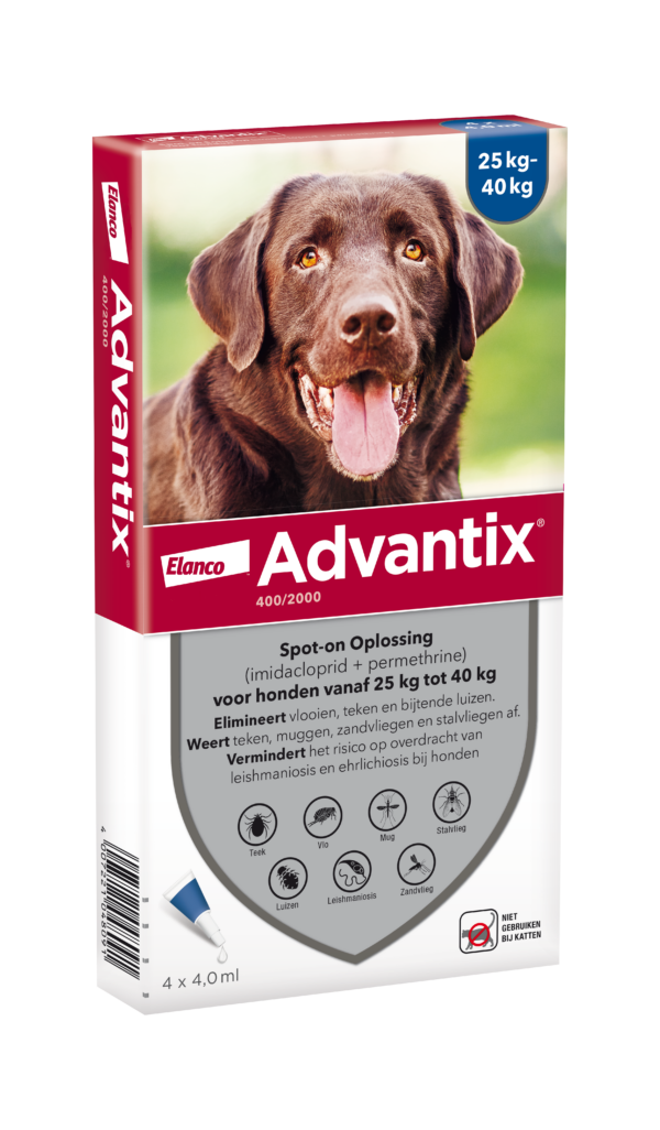 Advantix 400/2000 Hond (25 tot 40kg) 6P - Afbeelding 2