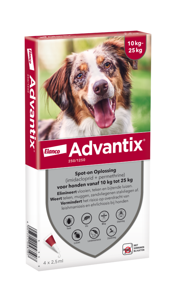 Advantix 250/1250 Hond (10 tot 25kg) 4P