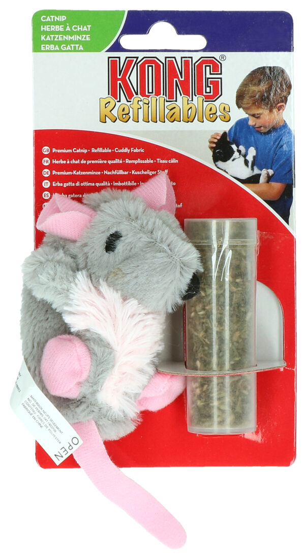 KONG Cat Refillable Catnip Rat - Afbeelding 2