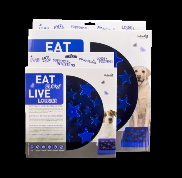 Eat Slow Live Longer Star Blue S - Afbeelding 2