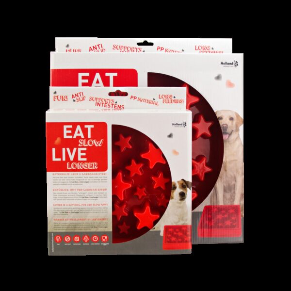 Eat Slow Live Longer Star Red L - Afbeelding 3