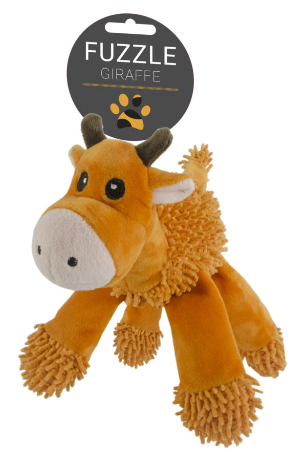 Fuzzle Giraffe with 5 squeakers - Afbeelding 4