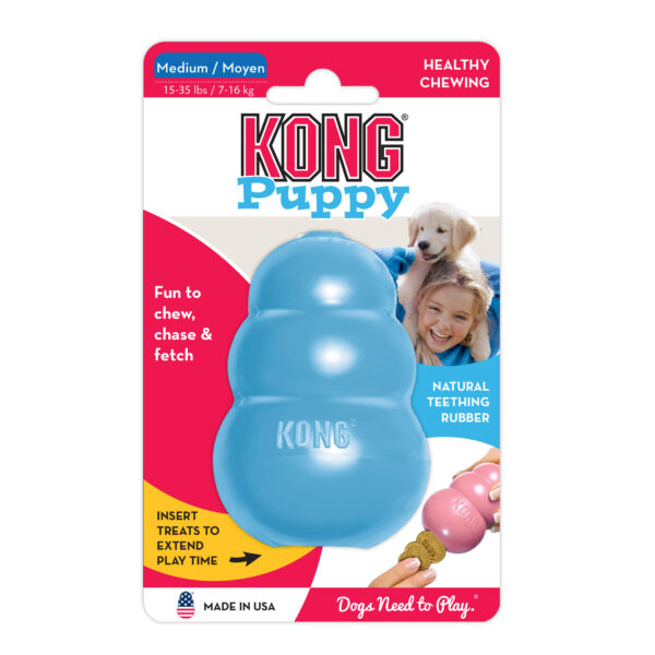 KONG Puppy M 8,6 cm Blauw of Roze - Afbeelding 5