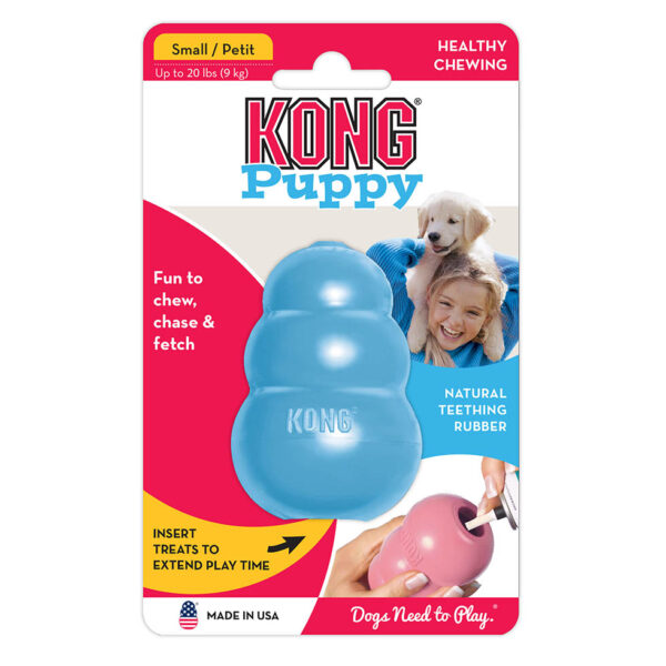 KONG Puppy M 8,6 cm Blauw of Roze - Afbeelding 4