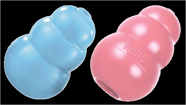 KONG Puppy M 8,6 cm Blauw of Roze - Afbeelding 3