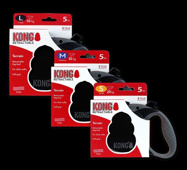 KONG Rollijn Terrain Black L (5m/50kg) - Afbeelding 2