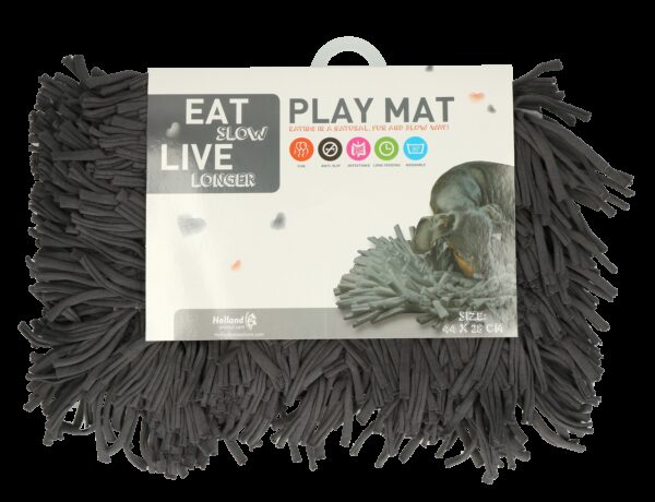 Eat Slow Live Longer Play Mat Grey - Afbeelding 2