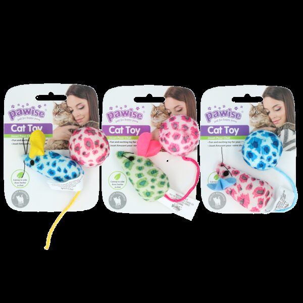 Pawise Cat Toy - Mice & Ball - Afbeelding 2