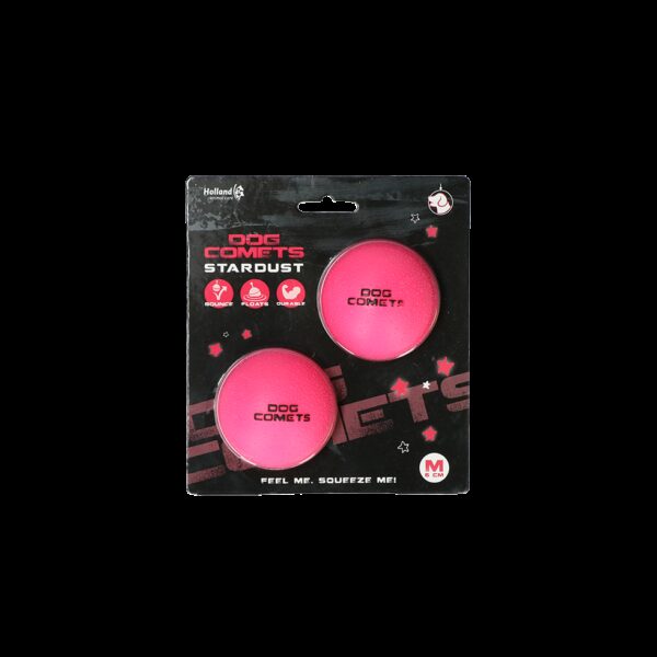 Dog Comets Ball Stardust Roze M 2-pack - Afbeelding 2