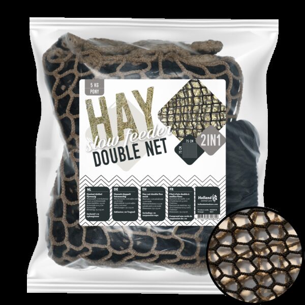 Hay Slowfeeder net 5 kg pony dubbelnet - Afbeelding 2