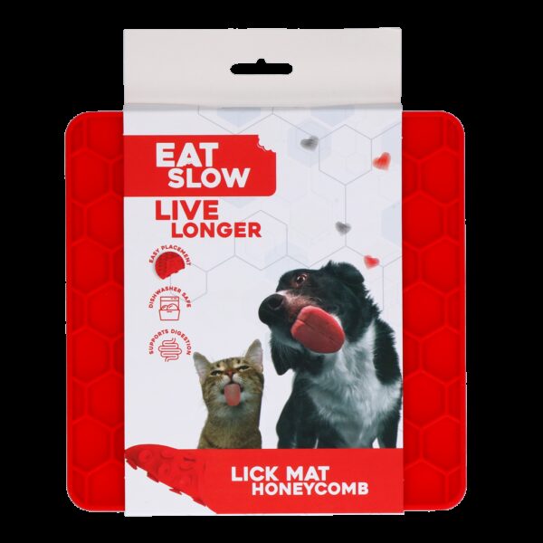 Eat Slow Live Longer Lick Mat Honeycomb - Afbeelding 3