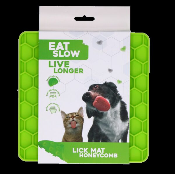 Eat Slow Live Longer Lick Mat Honeycomb - Afbeelding 4