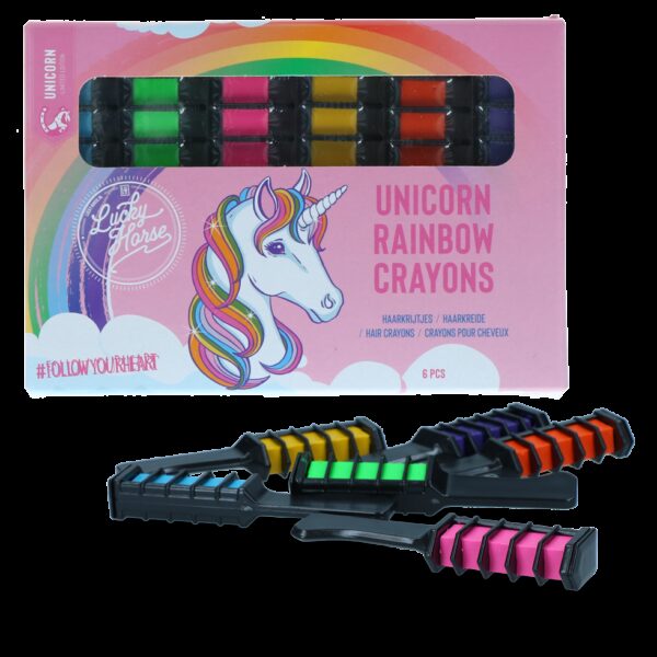 Lucky Horse Unicorn regenboog kleurkrijt - Afbeelding 2