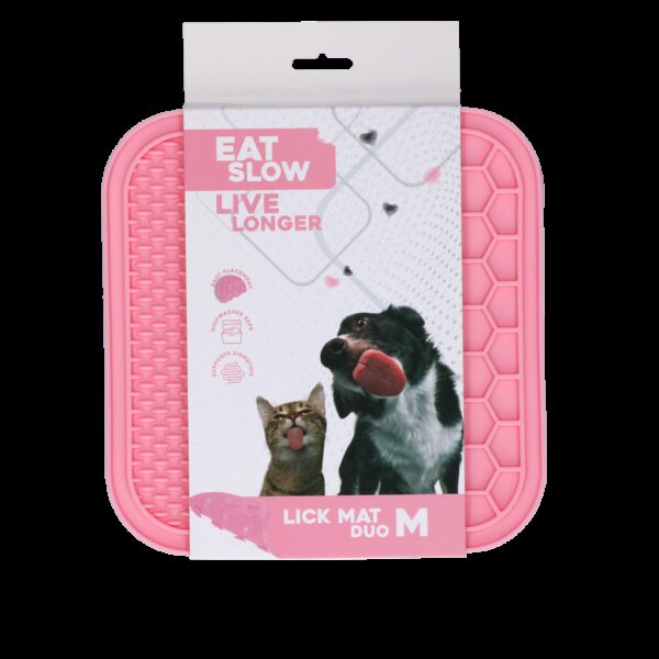 Eat Slow Live Longer Lick Mat Duo M Pink - Afbeelding 2