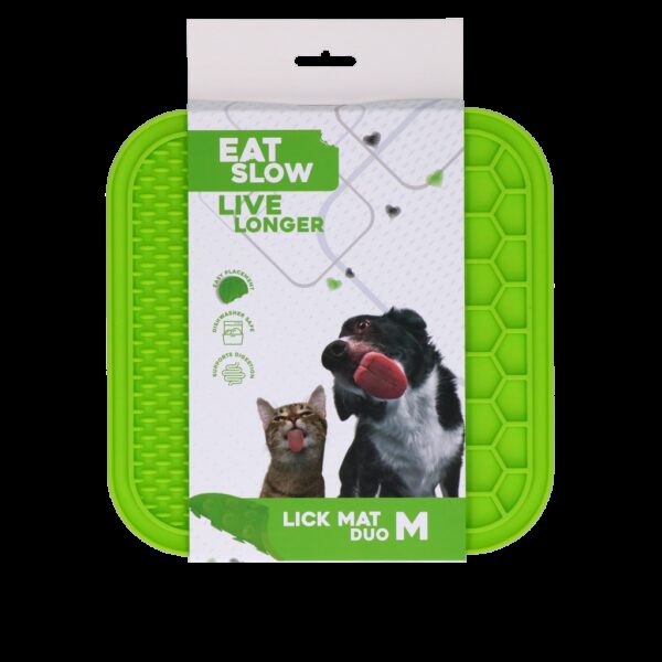 Eat Slow Live Longer Lick Mat Duo M Gree - Afbeelding 2