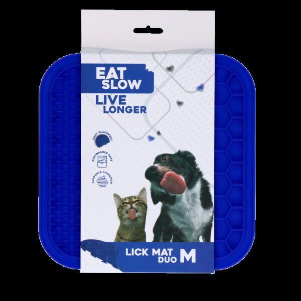 Eat Slow Live Longer Lick Mat Duo M Blue - Afbeelding 2