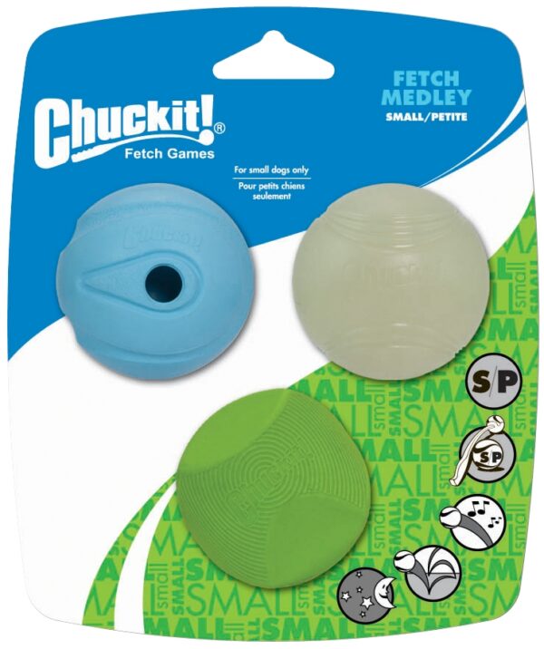 Chuckit Fetch Medley S 5 cm 3 Pack - Afbeelding 2