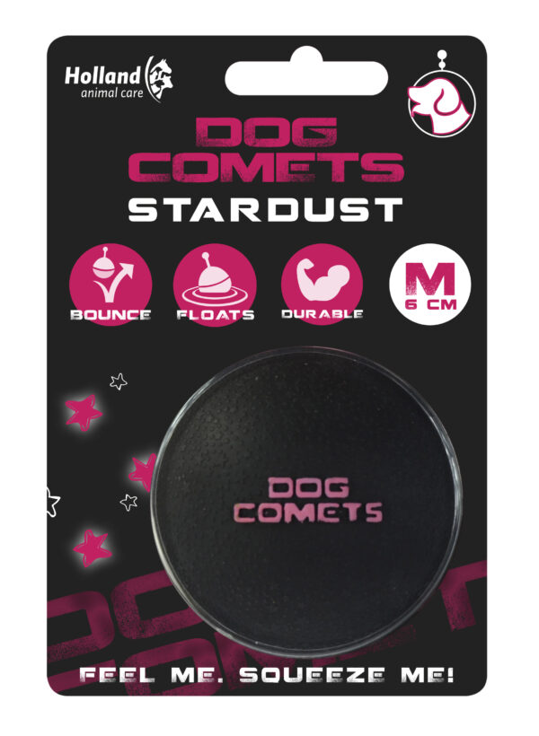 Dog Comets Ball Stardust Zwart/Roze M - Afbeelding 2