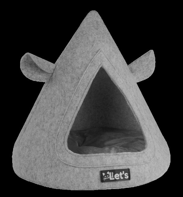 Let's sleep Pet Cave TeePee Grijs