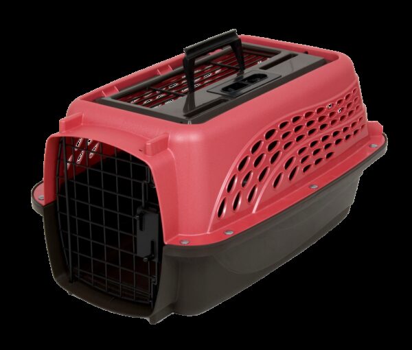 Petmate 2 Door Top Load Kennel XS Pink - Afbeelding 2