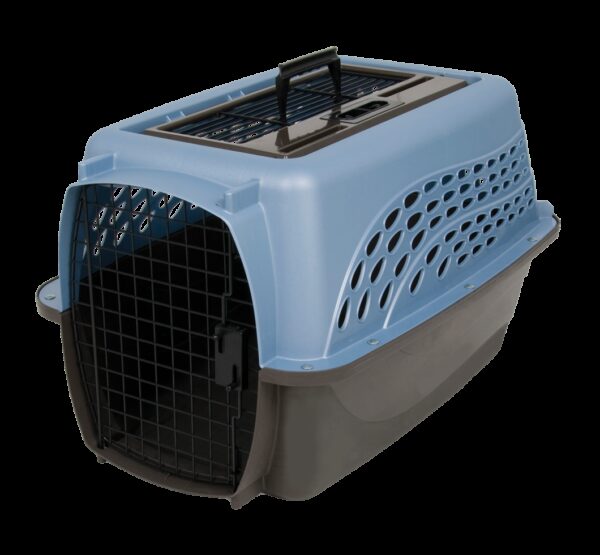 Petmate 2 Door Top Load Kennel S Blue - Afbeelding 2