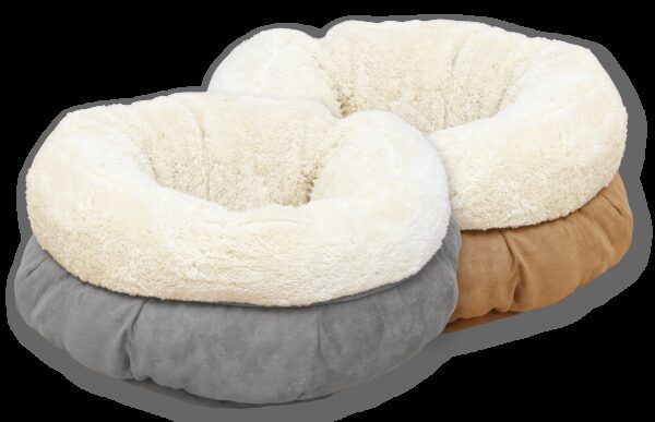 AFP Lambswool Donut Bed TAN Beige - Afbeelding 6