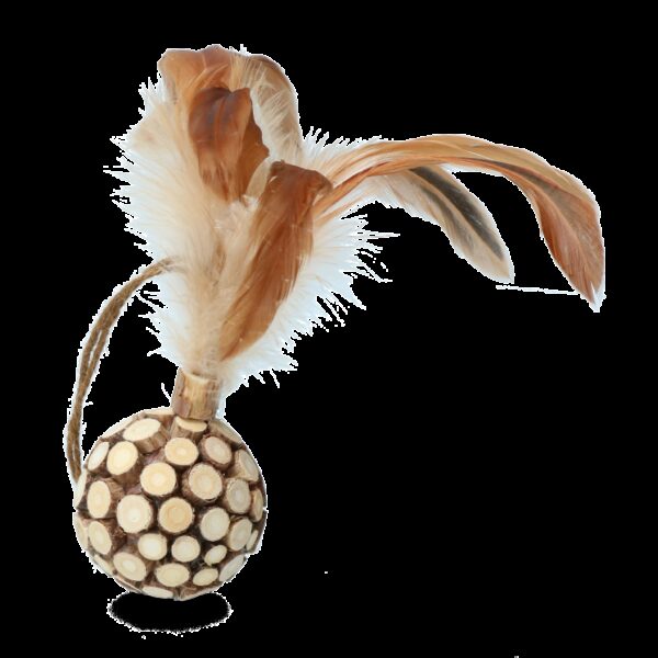 Addicted Wooden ball with feathers